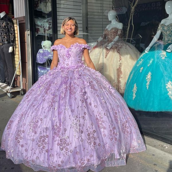 lavender shiny crystal lace quinceanera dresses ball gown off the shoulder handmade flowers sweet 15 party vestidos xv anos, Blue;red
lavender shiny crystal lace quinceanera dresses ball gown off the shoulder handmade flowers sweet 15 party vestidos xv anos, Blue;red