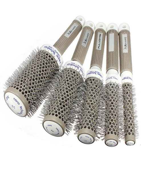 5 pcs per lot ceramic ionic round comb barber hair dressing salon styling tools brushes 5 sizes to choose barrel hairbrush7043934, Silver
5 pcs per lot ceramic ionic round comb barber hair dressing salon styling tools brushes 5 sizes to choose barrel hairbrush7043934, Silver