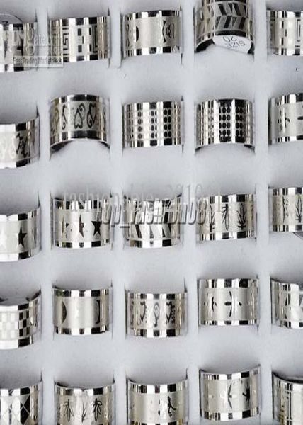 50pcslot silver stainless steel fashion mix style women mens rings whole jewelry r158 15478720
50pcslot silver stainless steel fashion mix style women mens rings whole jewelry r158 15478720