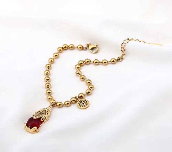 red silk bracelet women039s titanium steel zhaocai transshipment round bead bracelet fashion versatile crystal hand jewelry6954725, Black
red silk bracelet women039s titanium steel zhaocai transshipment round bead bracelet fashion versatile crystal hand jewelry6954725, Black