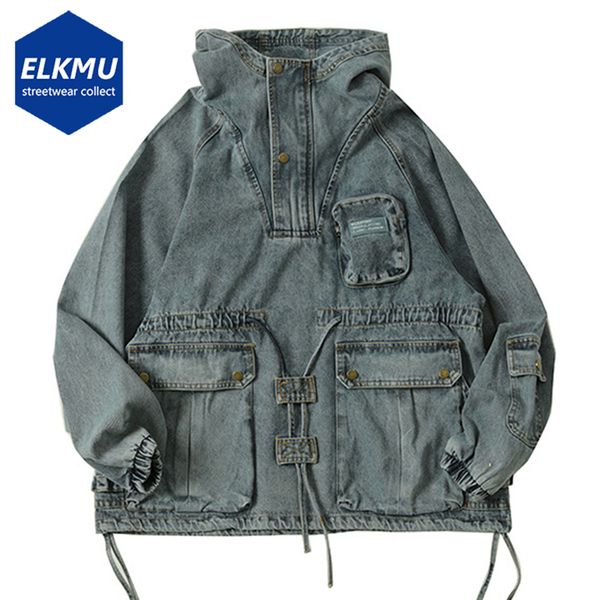 men's jackets vintage cargo denim jackets hooded pullover coat men oversized harajuku streetwear jeans jacket black blue outwear 230715, Black;brown
men's jackets vintage cargo denim jackets hooded pullover coat men oversized harajuku streetwear jeans jacket black blue outwear 230715, Black;brown