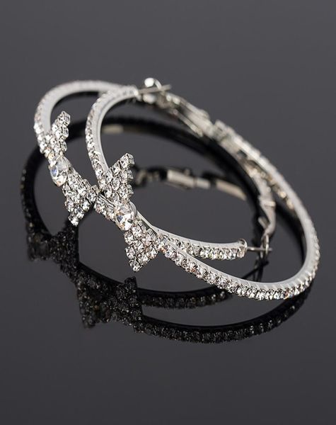 fashion earring crystal bow big circle earrings big circle hoop earrings 2017 for women e0909939769, Silver
fashion earring crystal bow big circle earrings big circle hoop earrings 2017 for women e0909939769, Silver