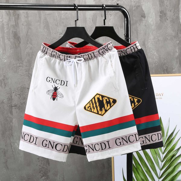 trendy brand printed casual five point shorts for men's summer thin ice silk fashion trend six point sports shorts, White;black
trendy brand printed casual five point shorts for men's summer thin ice silk fashion trend six point sports shorts, White;black