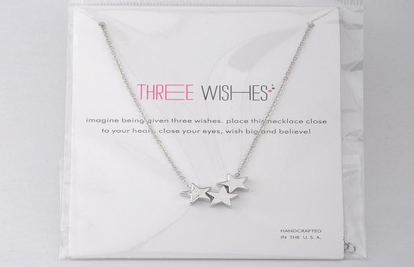 dogeared three wishes triple floating slide star pendant necklace clavicle chains fashion statement necklace women with c1027466, Silver
dogeared three wishes triple floating slide star pendant necklace clavicle chains fashion statement necklace women with c1027466, Silver