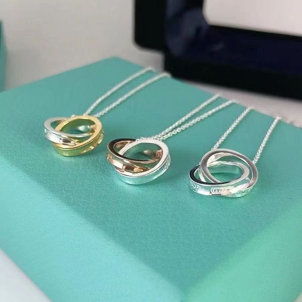 new fashion classic design double loop charms pendant love necklace for women girls 925 silver steel wedding jewelry collares collier
new fashion classic design double loop charms pendant love necklace for women girls 925 silver steel wedding jewelry collares collier