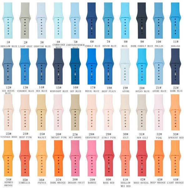 88 color silicone strap band for apple watch band strap 40mm 44mm 42mm 38mm bracelet rubber watchband for series 4321 watch7672163, Black;brown
88 color silicone strap band for apple watch band strap 40mm 44mm 42mm 38mm bracelet rubber watchband for series 4321 watch7672163, Black;brown