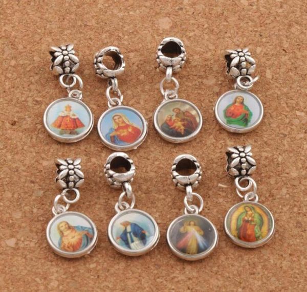 100pcslot enamel catholic religious church medals saints charm beads antique silver fit european bracelets b1706 264x1145mm8704360, Black
100pcslot enamel catholic religious church medals saints charm beads antique silver fit european bracelets b1706 264x1145mm8704360, Black