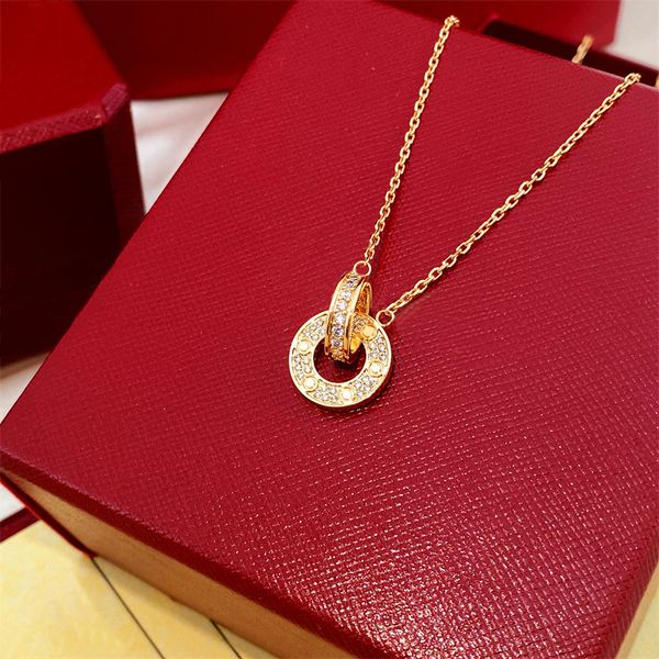 luxury necklace designer accessories for women love jewelry stainless steel gold plated double loop diamond pendant necklace womens men desi, Silver
luxury necklace designer accessories for women love jewelry stainless steel gold plated double loop diamond pendant necklace womens men desi, Silver