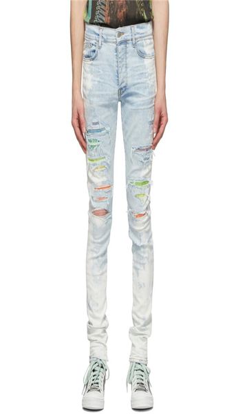 high street spring and summer blue rainbow rhine splash ink destroy slim fit elastic hole jeans hq229931651
high street spring and summer blue rainbow rhine splash ink destroy slim fit elastic hole jeans hq229931651