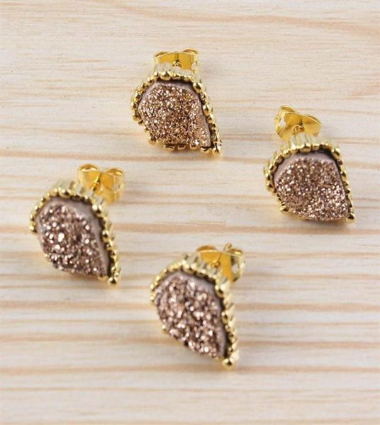 musiling jewelry natural crystal druzy earrings geometric shape stud earring silver and gold plated charms ear accessories jewelry1707416, Golden;silver
musiling jewelry natural crystal druzy earrings geometric shape stud earring silver and gold plated charms ear accessories jewelry1707416, Golden;silver