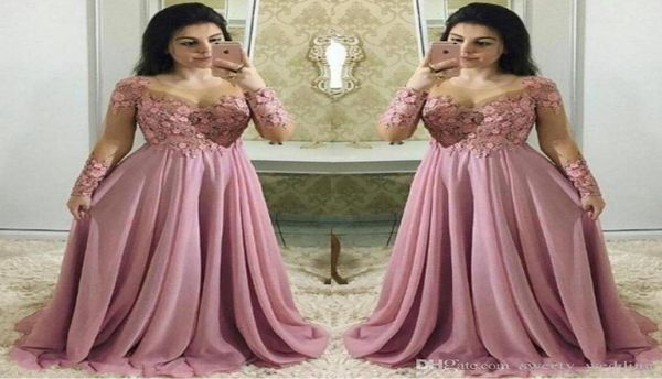 plus size gorgeous dusty pink prom dresses long sleeves sheer jewel neck applique lace handmade 3d flowers formal dress evening go8608447, Black;red
plus size gorgeous dusty pink prom dresses long sleeves sheer jewel neck applique lace handmade 3d flowers formal dress evening go8608447, Black;red