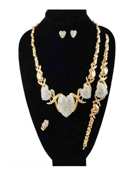 big heart shaped selling african jewelry set 18k gold plated rhinestone xoxo necklace sets for women4076313, Silver
big heart shaped selling african jewelry set 18k gold plated rhinestone xoxo necklace sets for women4076313, Silver