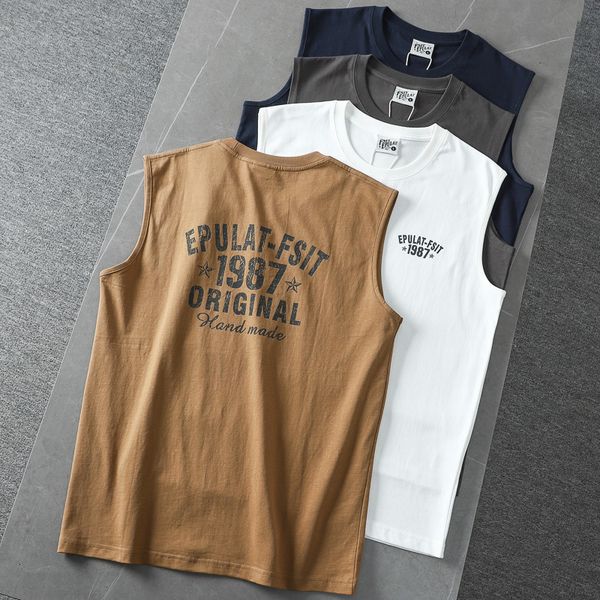 men' tank summer american sleeveless oneck letter print tshirt fashion 100 cotton washed casual sport fitness basketball vest 230715, White;black
men' tank summer american sleeveless oneck letter print tshirt fashion 100 cotton washed casual sport fitness basketball vest 230715, White;black