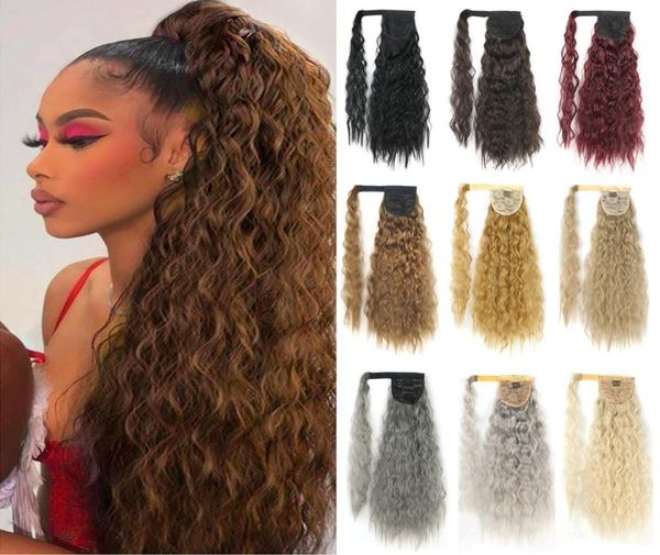 deep wave curly wrap around clip in ponytail hair extension synthetic heat resistant fake pony tail false hairpiece natural pure c7566533, Black
deep wave curly wrap around clip in ponytail hair extension synthetic heat resistant fake pony tail false hairpiece natural pure c7566533, Black
