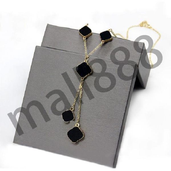 fashion pendant four leaf clover big small irregular flower necklace for women chains designer design jewelry choker locket chain with box, Silver
fashion pendant four leaf clover big small irregular flower necklace for women chains designer design jewelry choker locket chain with box, Silver