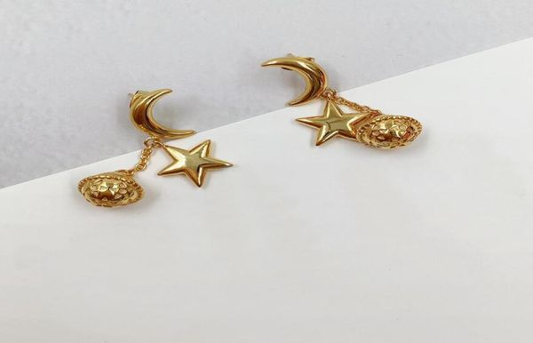 luxury designer gold color stars moon charm dangle drop earrings stud fashion eardrop for women lady bride wedding engagement part4809798, Silver
luxury designer gold color stars moon charm dangle drop earrings stud fashion eardrop for women lady bride wedding engagement part4809798, Silver