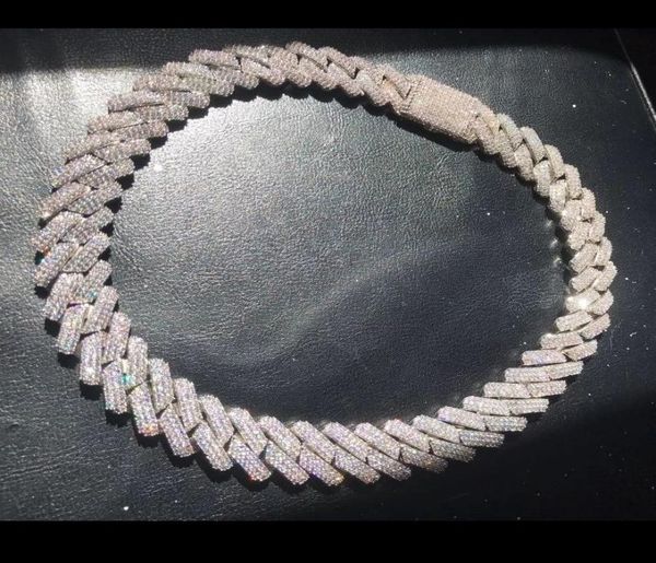 19mm wide heavy iced out bling diamond curb cuban link hip hop chain necklace7794878, Silver
19mm wide heavy iced out bling diamond curb cuban link hip hop chain necklace7794878, Silver