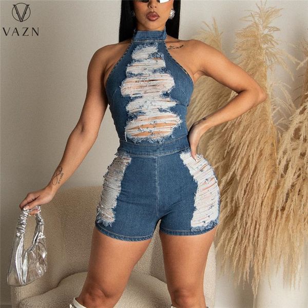 women's jumpsuits rompers vazn 2023 denim playsuits hollow out solid sweet high end halter off shoulder women high waist skinny 230715, Black;white
women's jumpsuits rompers vazn 2023 denim playsuits hollow out solid sweet high end halter off shoulder women high waist skinny 230715, Black;white