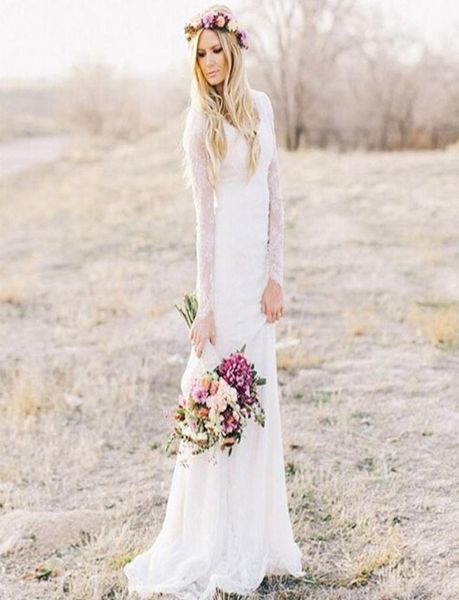 2019 bohemian lace wedding dress sheath vneck long sleeves sweep train beach garden chic bridal dresses for winter fall uk style5334030, White
2019 bohemian lace wedding dress sheath vneck long sleeves sweep train beach garden chic bridal dresses for winter fall uk style5334030, White