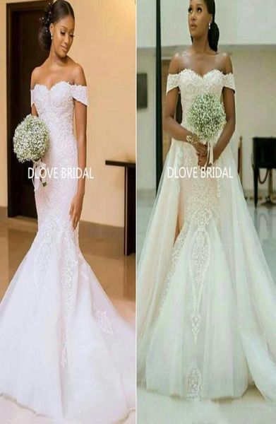 romantic lace off the shoulder wedding dress with detachable over skirt bridal wedding gown custom made vestido de no8616029, White
romantic lace off the shoulder wedding dress with detachable over skirt bridal wedding gown custom made vestido de no8616029, White