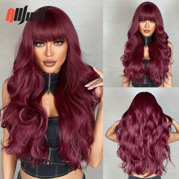 synthetic wigs wine red synthetic wigs burgundy long wavy wigs with bangs for black women cosplay daily natural hair wig heat resistant fibe
synthetic wigs wine red synthetic wigs burgundy long wavy wigs with bangs for black women cosplay daily natural hair wig heat resistant fibe