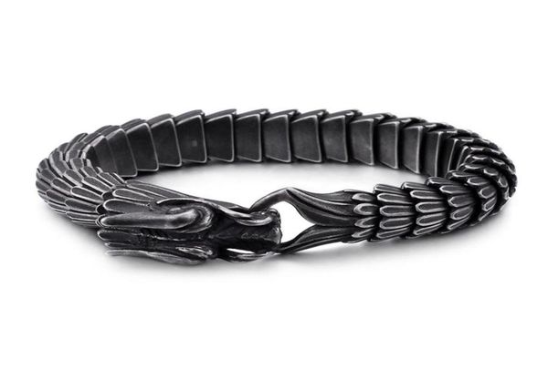 chinese dragon scales link chain bracelets retro ancient silver stainless steel men bangle3038560, Black
chinese dragon scales link chain bracelets retro ancient silver stainless steel men bangle3038560, Black