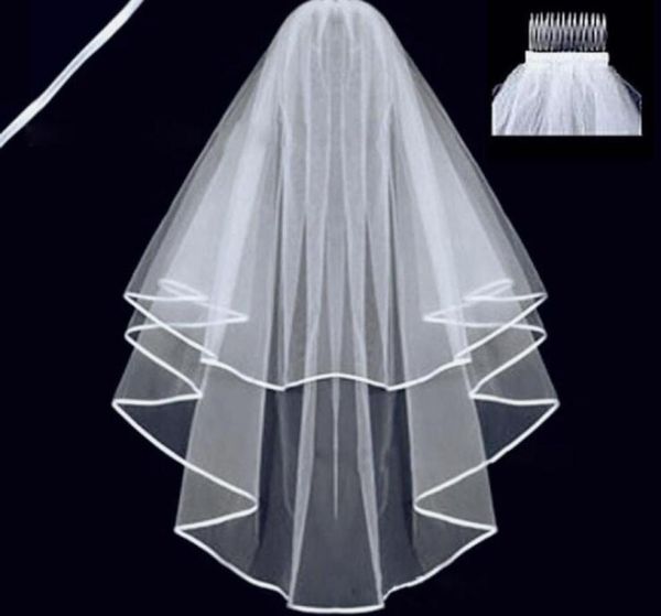 simple tulle white ivory two layers wedding veils ribbon edge comb wedding accessories short bridal veil 2019 new90984757628259, Black
simple tulle white ivory two layers wedding veils ribbon edge comb wedding accessories short bridal veil 2019 new90984757628259, Black