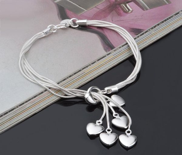 925 silver plated heart pendant bracelet bracelet charm men and women chain diy bead charm bracelet 5 love6202304, Golden;silver
925 silver plated heart pendant bracelet bracelet charm men and women chain diy bead charm bracelet 5 love6202304, Golden;silver