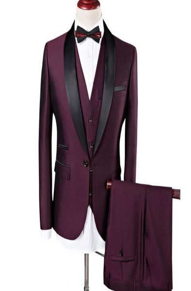fashion one button burgundy groom tuxedos shawl lapel men wedding party groomsmen 3 pieces suits jacketpantsvesttie k686153899, Black;gray
fashion one button burgundy groom tuxedos shawl lapel men wedding party groomsmen 3 pieces suits jacketpantsvesttie k686153899, Black;gray