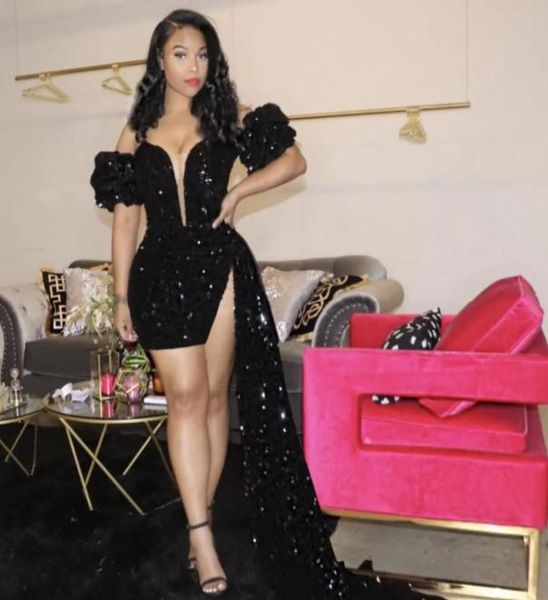 2022 new year039s sparkling black prom dresses backless evening gown pageant women short party wear long trail high split 4124586
2022 new year039s sparkling black prom dresses backless evening gown pageant women short party wear long trail high split 4124586