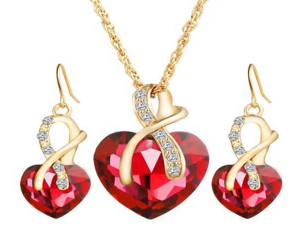 fashion jewelry 4 colors austrian crystal heart pendant necklace earring set women gold color love necklaces pendants jewelry fo6006971, Black
fashion jewelry 4 colors austrian crystal heart pendant necklace earring set women gold color love necklaces pendants jewelry fo6006971, Black
