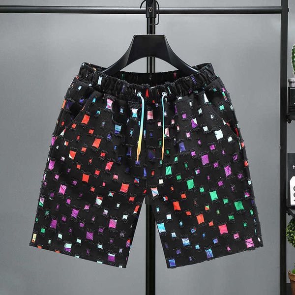 summer trend loose light luxury fashion shorts with perforated hollow breathable capris casual shorts for men, White;black
summer trend loose light luxury fashion shorts with perforated hollow breathable capris casual shorts for men, White;black