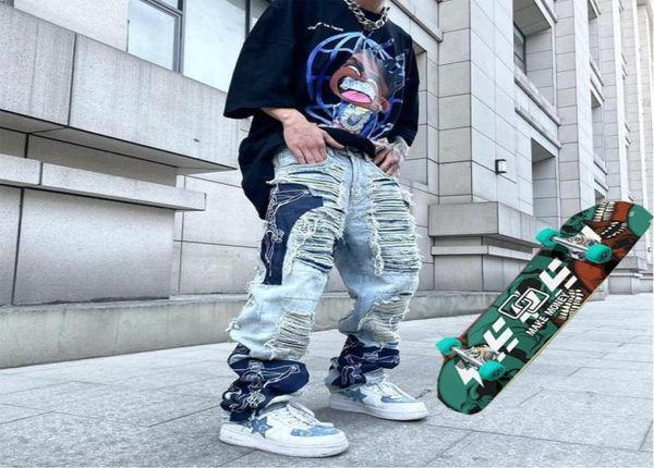 men039s jeans ripped stitching large and women039s hip hop pants skateboarding loose y2k baggy8679383, Blue
men039s jeans ripped stitching large and women039s hip hop pants skateboarding loose y2k baggy8679383, Blue