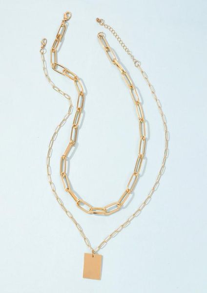 sw127 punk style multi layer chunky thick chain choker necklaces for women vintage gold color metal square pendant statement neck5969053, Silver
sw127 punk style multi layer chunky thick chain choker necklaces for women vintage gold color metal square pendant statement neck5969053, Silver