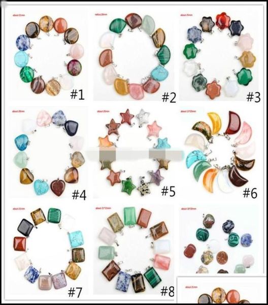 charms jewelry findings components fashion healing crystals point turquoise amethyst rose quartz chakra heart moon nat dhfmz8116422, Bronze;silver
charms jewelry findings components fashion healing crystals point turquoise amethyst rose quartz chakra heart moon nat dhfmz8116422, Bronze;silver