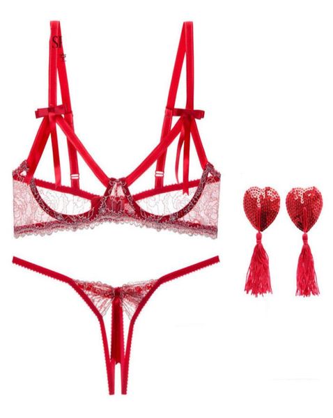 black red blue lingerie set women lace embroidery underwear female bralette cupless bra open crotch panties brief set s7039584550, Red;black
black red blue lingerie set women lace embroidery underwear female bralette cupless bra open crotch panties brief set s7039584550, Red;black
