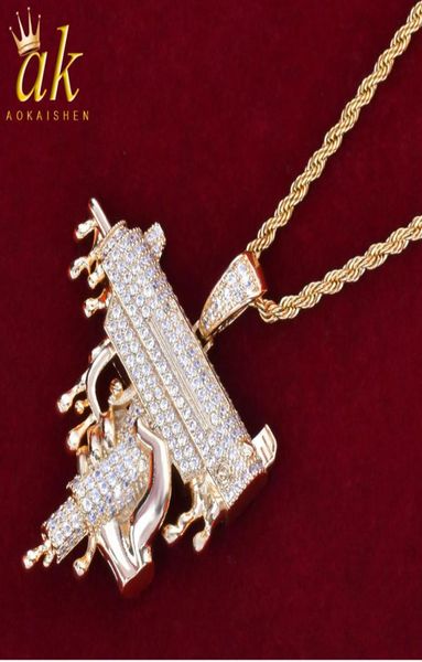 iceout gun pendant for men gold color matterial copper cubic zircons hip hop rock street charms jewelry with rope chain3222074, Silver
iceout gun pendant for men gold color matterial copper cubic zircons hip hop rock street charms jewelry with rope chain3222074, Silver