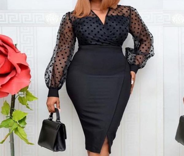 black sheer dress v neck warp bodycon long sleeves polka dots elegant women office celebrate party wear for spring summer6586896, Black;gray
black sheer dress v neck warp bodycon long sleeves polka dots elegant women office celebrate party wear for spring summer6586896, Black;gray
