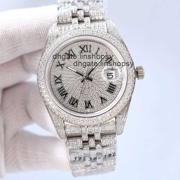 afull diamond mens watches 41mm automatic mechanical wristwatch diamond bezel waterproof wristwatches montre de luxe watches men, Slivery;golden
afull diamond mens watches 41mm automatic mechanical wristwatch diamond bezel waterproof wristwatches montre de luxe watches men, Slivery;golden