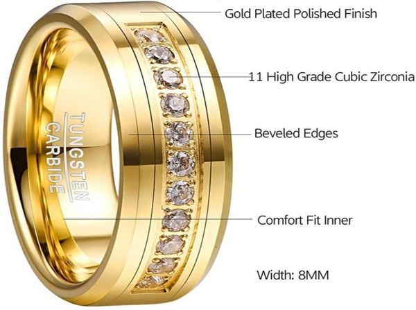 wedding rings vakki men039s 8mm tungsten carbide ring band with round cubic zirconia gold plated cz engagement size 7127754517, Slivery;golden
wedding rings vakki men039s 8mm tungsten carbide ring band with round cubic zirconia gold plated cz engagement size 7127754517, Slivery;golden