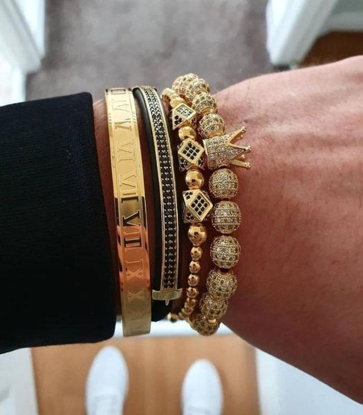 jewelry men bracelets gold black hip hop hand made beaded bracelet set copper pave cz zircon crystal crown roman numeral bangles c8896985, Golden;silver
jewelry men bracelets gold black hip hop hand made beaded bracelet set copper pave cz zircon crystal crown roman numeral bangles c8896985, Golden;silver