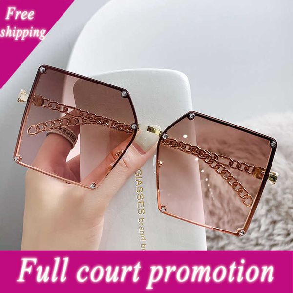 special wholesale sunglasses 23 new trend large frame personalized rivet fashion sunglass ins wind chain leg street sface covering sunglass, White;black
special wholesale sunglasses 23 new trend large frame personalized rivet fashion sunglass ins wind chain leg street sface covering sunglass, White;black