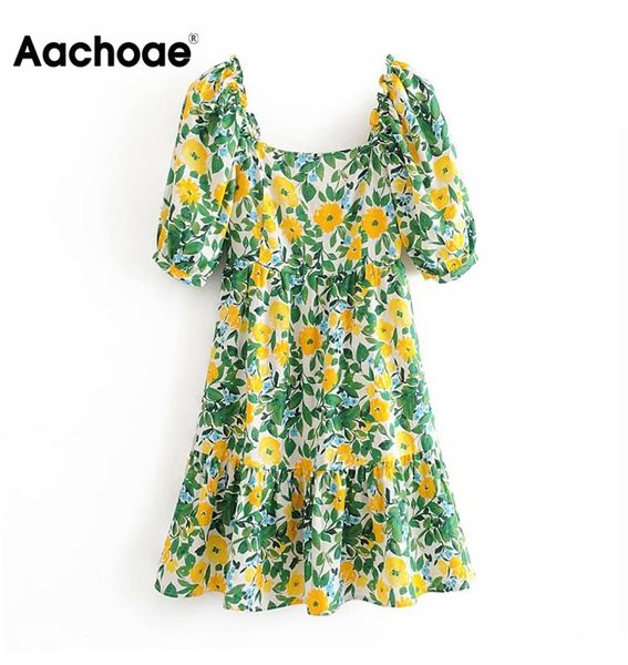 women vintage floral print summer mini dress puff short sleeve ruffles boho dresses square collar holiday beach dress veatidos7131712, Black;gray
women vintage floral print summer mini dress puff short sleeve ruffles boho dresses square collar holiday beach dress veatidos7131712, Black;gray