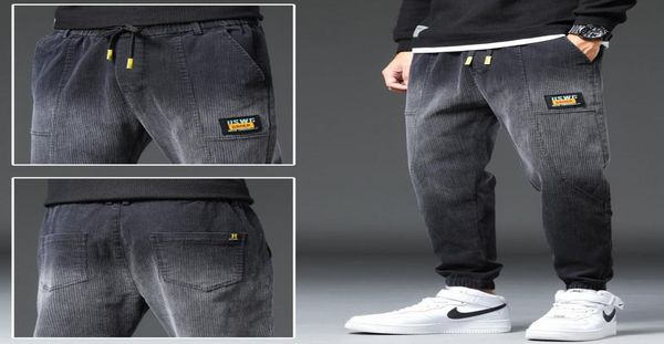 men039s jeans jogger pants men black gray elastic waist harem casual patches 2022 autumn denim trousers relaxed joggers manmen5355894, Blue
men039s jeans jogger pants men black gray elastic waist harem casual patches 2022 autumn denim trousers relaxed joggers manmen5355894, Blue