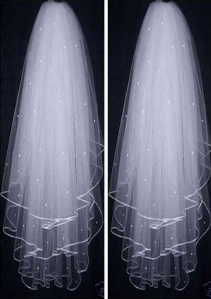 2022 two layer short tulle wedding bridal veils with beading ribbon edge accessories for bridal8699507, Black
2022 two layer short tulle wedding bridal veils with beading ribbon edge accessories for bridal8699507, Black