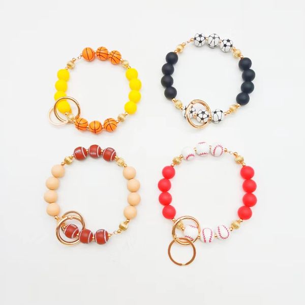 wholesale of cross border beaded bracelets, solid color silicone printing, wood beaded wrist keychain, Silver
wholesale of cross border beaded bracelets, solid color silicone printing, wood beaded wrist keychain, Silver