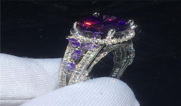 vecalon hollow flower ring 925 sterling silver 4ct purple diamonds cz anniversary wedding band rings for women finger jewelry5339569, Slivery;golden
vecalon hollow flower ring 925 sterling silver 4ct purple diamonds cz anniversary wedding band rings for women finger jewelry5339569, Slivery;golden
