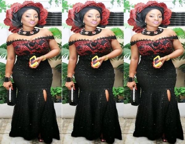 aso ebi black lace prom dresses off shoulder side split mermaid evening gowns plus size red sequins women formal party dress 5148116
aso ebi black lace prom dresses off shoulder side split mermaid evening gowns plus size red sequins women formal party dress 5148116