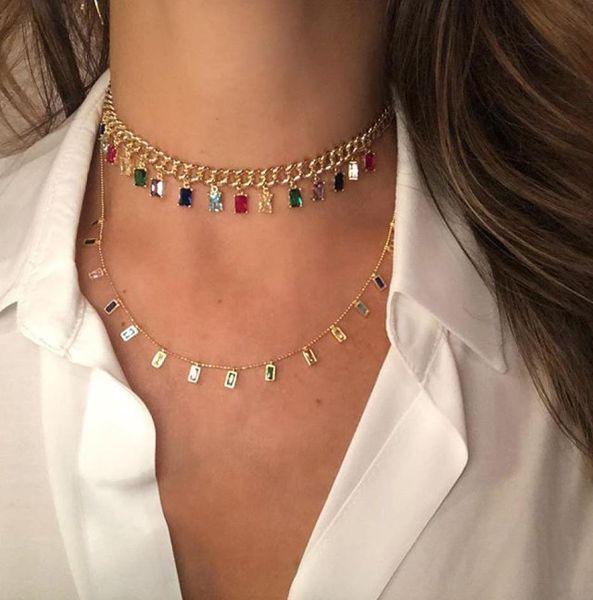 2020 gold filled rock style miami cuban chain choker jewelry with rainbow baguette cz cz charm iced out women hiphop necklaces8774315, Silver
2020 gold filled rock style miami cuban chain choker jewelry with rainbow baguette cz cz charm iced out women hiphop necklaces8774315, Silver