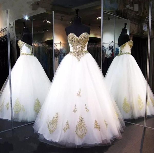 white and gold wedding dresses real image new luxury crystals rhinestone sweetheart aline tulle bridal gowns vestios de marriage 6119523
white and gold wedding dresses real image new luxury crystals rhinestone sweetheart aline tulle bridal gowns vestios de marriage 6119523